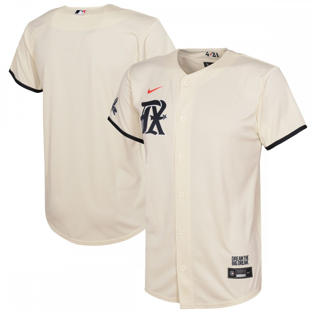 Texas Rangers Youth 2023 City Connect Replica Jersey - Cream-Pro Kit Vault | Brand New 26/27 Sports Jerseys